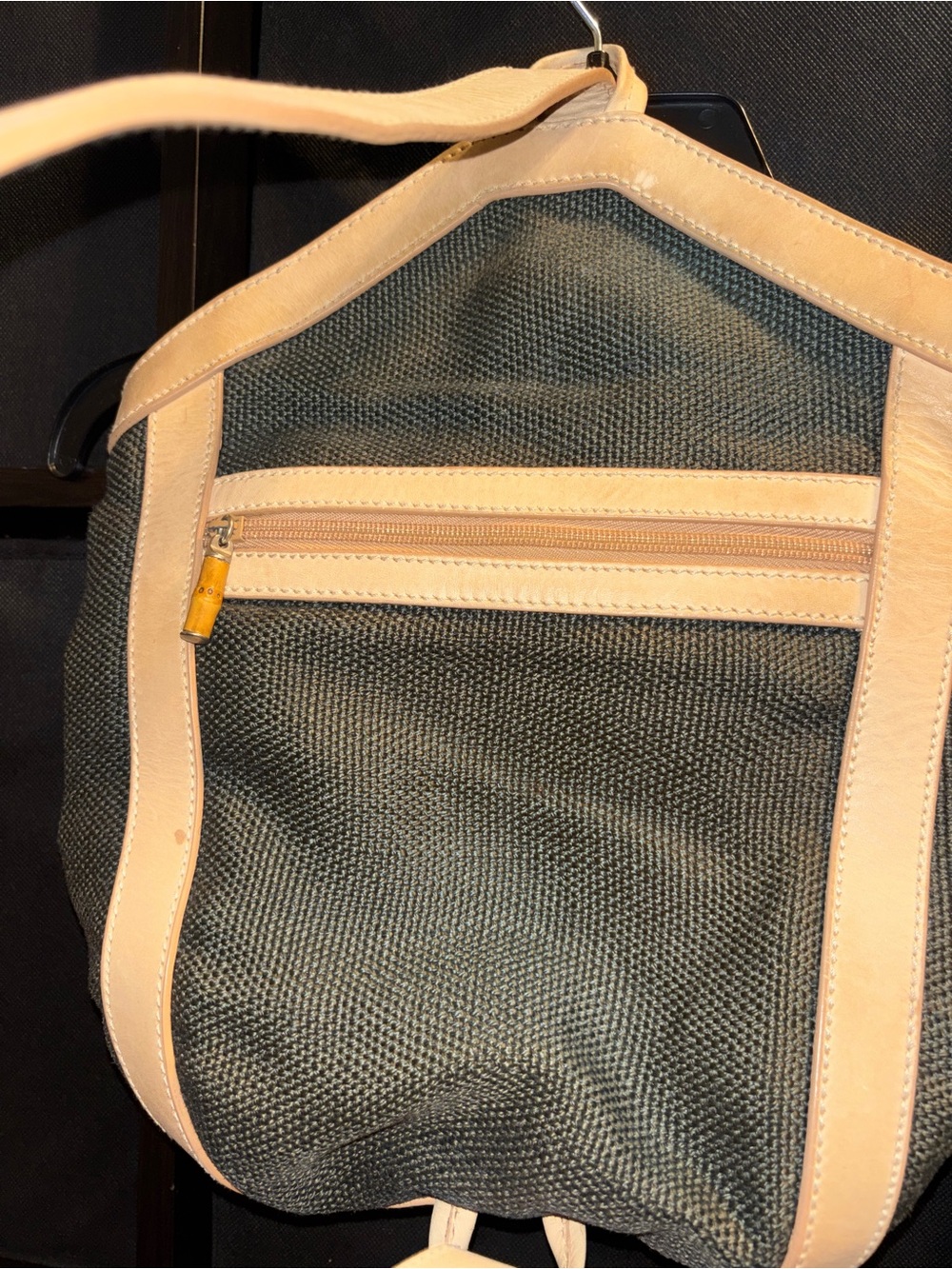 Vintage Tommy Bahama Beige Canvas Interior Label Bag - Picture 4 of 6